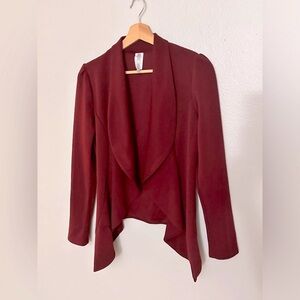 Burgundy Drape Front Blazer | Business Casual Topper | Sz: M